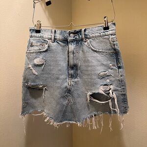 Asymmetrical Blue Jean skirt
